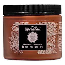 Speedball Water-Soluble Block Printing Ink - Brown, 16 oz