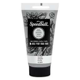 Speedball Water-Soluble Block Printing Ink - Silver (Metallic), 2.5 oz