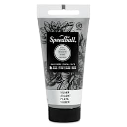 Speedball Water-Soluble Block Printing Ink - Silver (Metallic), 1.25 oz