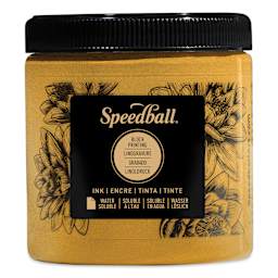 Speedball Water-Soluble Block Printing Ink - Copper (Metallic), 8 oz