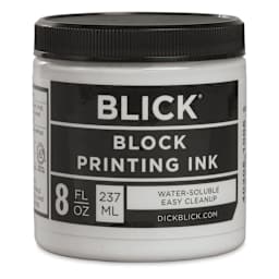 Blick Water-Soluble Block Printing Ink - White, 8 oz