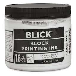 Blick Water-Soluble Block Printing Ink - White, 16 oz