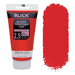 Blick Water-Soluble Block Printing Ink - Light Red, 2.5 oz Tube