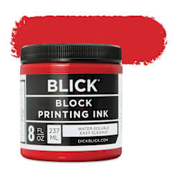 Blick Water-Soluble Block Printing Ink - Light Red, 8 oz Jar