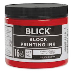 Blick Water-Soluble Block Printing Ink - Light Red, 16 oz