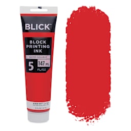 Blick Water-Soluble Block Printing Ink - Light Red, 5 oz Tube