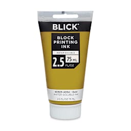 Blick Water-Soluble Block Printing Ink - Gold (Metallic), 2.5 oz