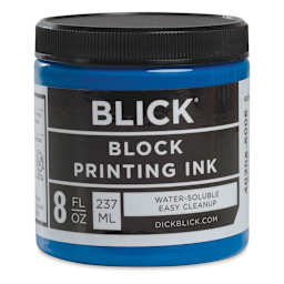 Blick Water-Soluble Block Printing Ink - Blue, 8 oz