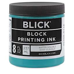 Blick Water-Soluble Block Printing Ink - Turquoise, 8 oz