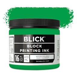 Blick Water-Soluble Block Printing Ink - Green, 16 oz Jar