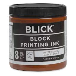 Water-Soluble Block Printing Ink - Brown, 8 oz