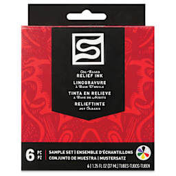Speedball Oil Based Block Printing Inks - Set of 6, front of box