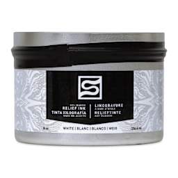 Speedball Oil-Based Relief Ink - White, 8 oz front of packaging