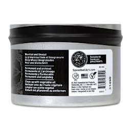 Speedball Oil-Based Relief Ink - Black, 8 oz back of packaging