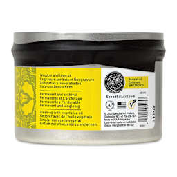 Speedball Oil-Based Relief Ink - Yellow, 8 oz back of packaging