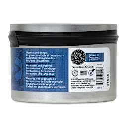 Speedball Oil-Based Relief Ink - Blue, 8 oz back of packaging