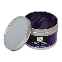 Speedball Oil-Based Relief Ink - Violet, 8 oz container with cap off