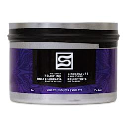 Speedball Oil-Based Relief Ink - Violet, 8 oz front of packaging
