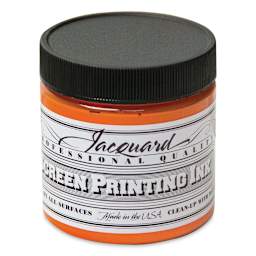 Jacquard Screen Printing Ink - Orange, 4 oz