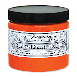 Jacquard Screen Printing Ink - Orange, 16 oz