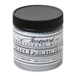 Jacquard Screen Printing Ink - Silver (Metallic), 4 oz