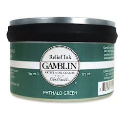 Gamblin Artist's Colors Relief Ink - Phthalo Green, 175 ml