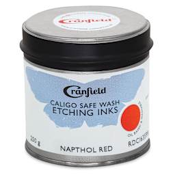 Cranfield Caligo Safe Wash Etching Ink - Napthol Red, 250 g Can - front