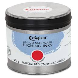 Cranfield Caligo Safe Wash Etching Ink - Napthol Red, 500 g Can - front