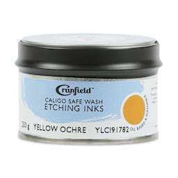 Cranfield Caligo Safe Wash Etching Ink - Yellow Ochre, 250 g Can (Front)