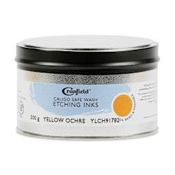 Cranfield Caligo Safe Wash Etching Ink - Yellow Ochre, 500 g Can (Front)
