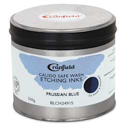 Cranfield Caligo Safe Wash Etching Ink - Prussian Blue, 500 g Can - front