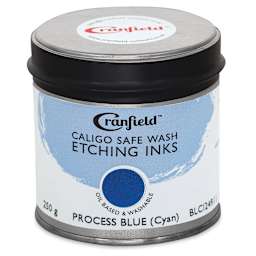 Cranfield Caligo Safe Wash Etching Ink - Process Blue (Cyan), 250 g Can - front