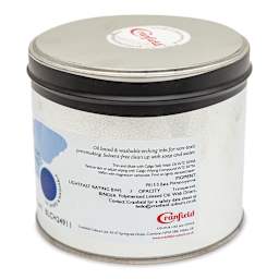 Cranfield Caligo Safe Wash Etching Ink - Process Blue (Cyan), 500 g Can - back