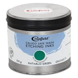 Cranfield Caligo Safe Wash Etching Ink - Phthalo Green, 500 g Can - front