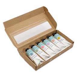 Cranfield Caligo Safe Wash Relief Ink - Set of 6, Soft Shades, 75 ml tubes, in box