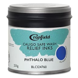 Cranfield Caligo Safe Wash Relief Ink - Phthalo Blue, 250 g