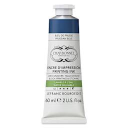 Charbonnel Water Washable Printing Ink - Prussian Blue, 60 ml