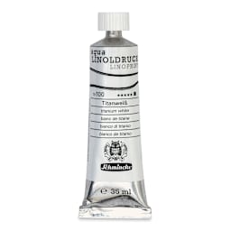 Schmincke Aqua Linoprint Ink - Titanium White, 35 ml - front