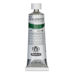 Schmincke Aqua Linoprint Ink - Chromium Oxide Green Hue, 35 ml - front