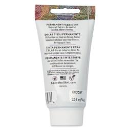 Speedball Fabric and Paper Block Printing Ink - Lilac, 2.5 oz, back of tube