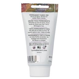 Speedball Fabric and Paper Block Printing Ink - Mint, 2.5 oz, back of tube