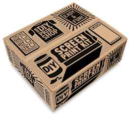 DIY Print Shop Screen Printing Kit - Gig Poster Kit - packaging, angled view