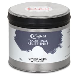 Cranfield Traditional Relief Ink - Opaque White, 500 g - front