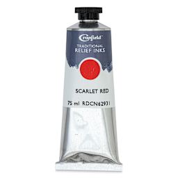 Cranfield Traditional Relief Ink - Scarlet Red, 75 ml - front of packaging