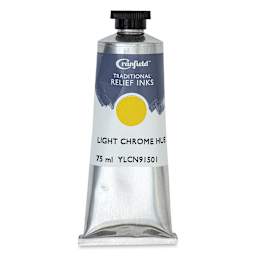 Cranfield Traditional Relief Ink - Light Chrome Yellow, 75 ml - front