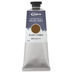 Cranfield Traditional Relief Ink - Burnt Umber, 75 ml