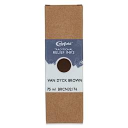 Cranfield Traditional Relief Ink - Van Dyke Brown, 75 ml - front of packaging