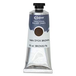 Cranfield Traditional Relief Ink - Van Dyke Brown, 75 ml - front