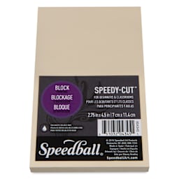 Speedball Speedy-Cut Carving Block - 2 3/4" x 4 1/2" - angled view from bottom