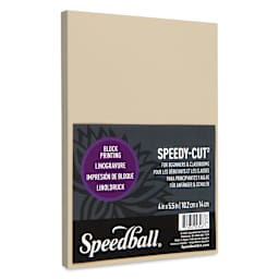 Speedball Speedy-Cut Carving Block - 4" x 5-1/2" - angled view from side